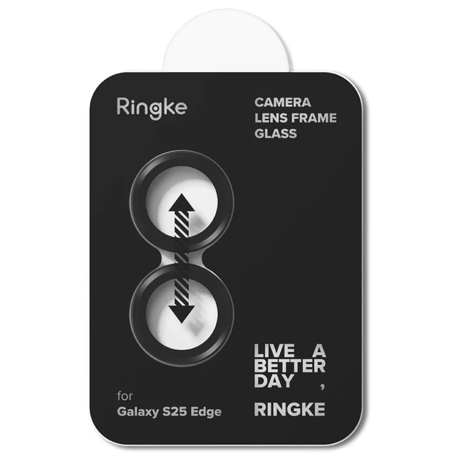 Захисне скло Ringke для камери Samsung Galaxy S25 Edge (S937) Camera Frame Protector Black (2 pack) (8800293854517)
