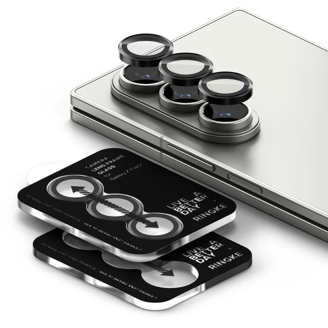 Захисне скло Ringke для камери Samsung Galaxy Fold7 (F966) Camera Frame Protector (2 pack) Black (8800293855484)