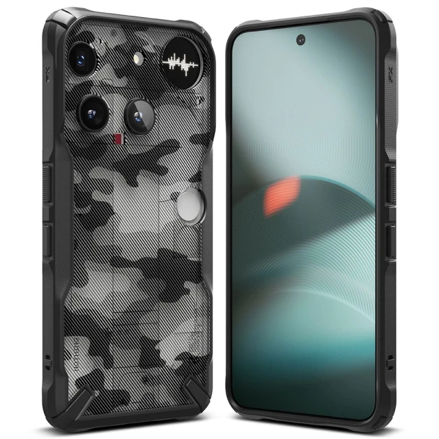 Чехол Ringke Fusion X для Nothing Phone 3 Camo Black (8800293859291)