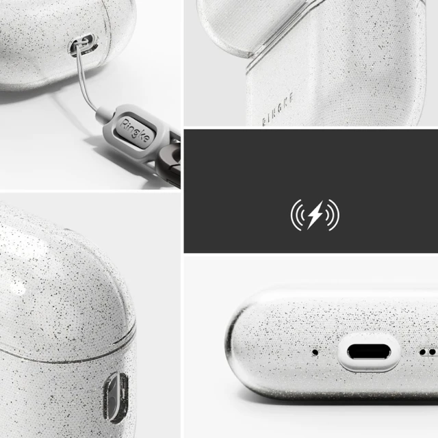 Чехол для наушников Ringke Air для AirPods Pro 3 Glitter Clear (8800293859352)