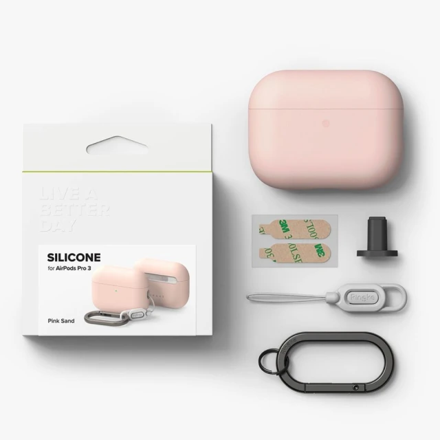 Чохол для навушників Ringke Silicone для AirPods Pro 3 Pink Sand (8800293859413)
