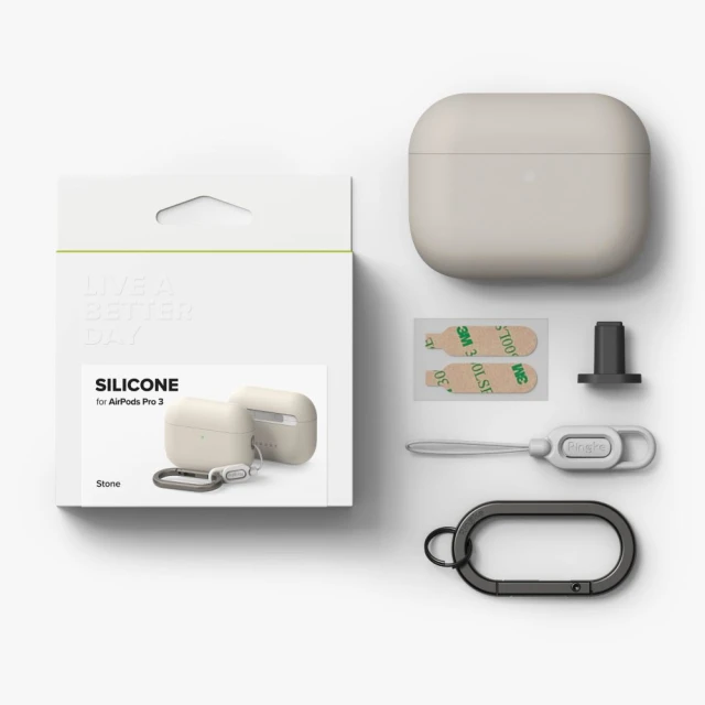 Чехол для наушников Ringke Silicone для AirPods Pro 3 Stone (8800293859420)