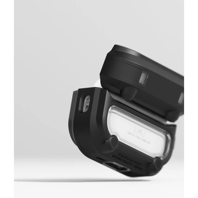 Чохол Ringke UX Magnetic для AirPods Pro 3 Black/Clear with MagSafe (8800293859444)