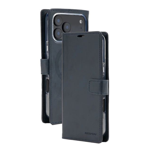 Чохол Mercury BlueMoon Diary для iPhone 17 Pro Max Navy (MBMD-17PROMAX/18PROMAX-NVY)