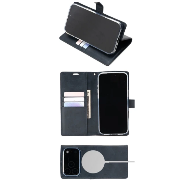 Чохол Mercury BlueMoon Diary для iPhone 17 Pro Max Navy (MBMD-17PROMAX/18PROMAX-NVY)