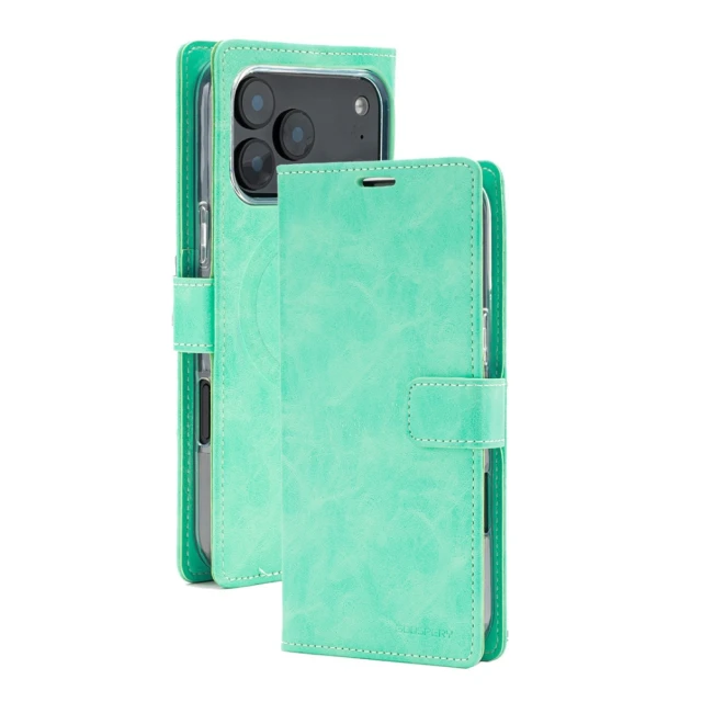 Чохол Mercury BlueMoon Diary для iPhone 17 Pro Max Green (MBMD-17PROMAX/18PROMAX-MNT)