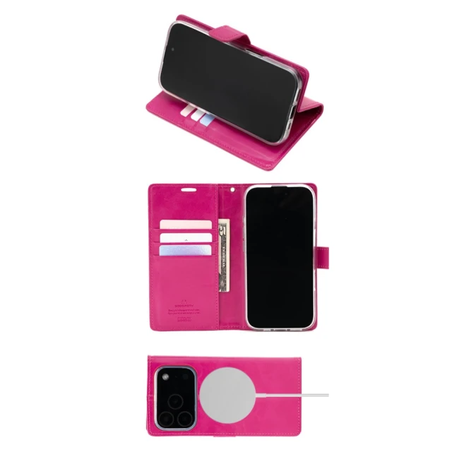 Чохол Mercury BlueMoon Diary для iPhone 17 Pro Pink (MBMD-17PRO/18PRO-HPNK)