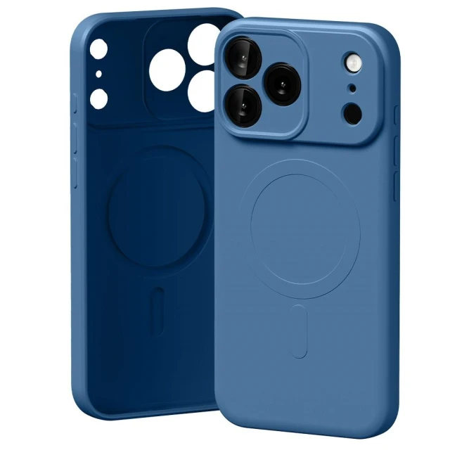 Чохол Mercury Semi-Silicone для iPhone 17 Pro Max Blue with MagSafe (8800299679954)