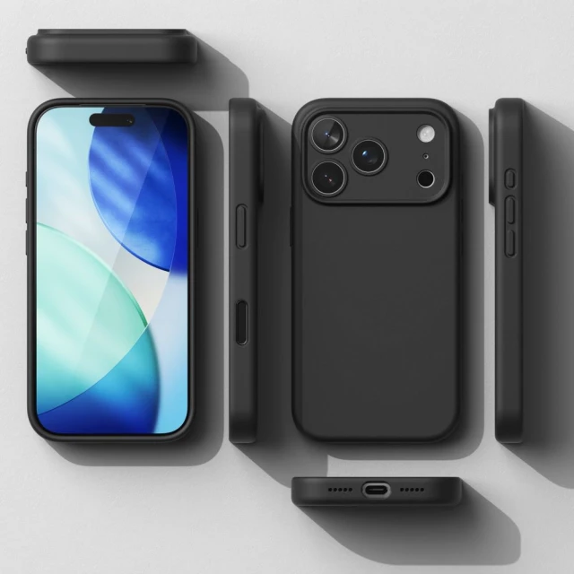 Чохол Ringke Silicone Magnetic для iPhone 17 Pro Max Black with MagSafe (8800328810402)