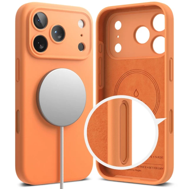 Чохол Ringke Silicone Magnetic для iPhone 17 Pro Max Tangerine with MagSafe (8800328810464)