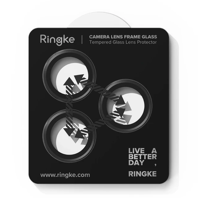 Захисне скло Ringke для камери iPhone 17 Pro | 17 Pro Max Camera Frame Protector Black (2 pack) (8800328810723)