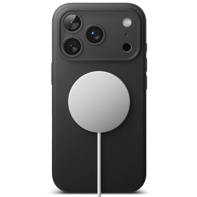 Чохол Ringke Silicone Magnetic для iPhone 17 Pro Black with MagSafe (8800328811126)