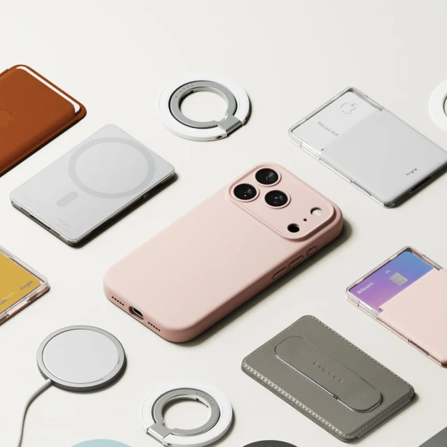 Чохол Ringke Silicone Magnetic для iPhone 17 Pro Pink Sand with MagSafe (8800328811140)