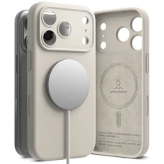 Чохол Ringke Silicone Magnetic для iPhone 17 Pro Stone with MagSafe (8800328811164)