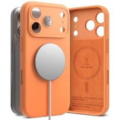 Чохол Ringke Silicone Magnetic для iPhone 17 Pro Tangerine with MagSafe (8800328811188)