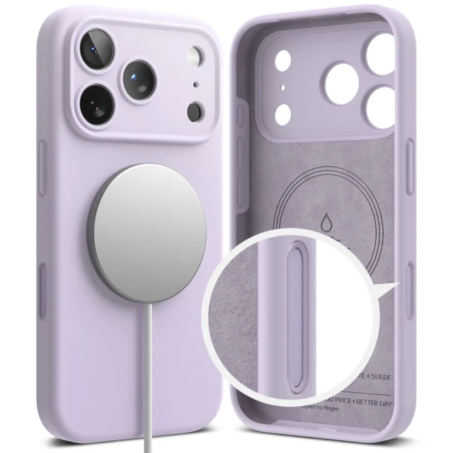 Чохол Ringke Silicone Magnetic для iPhone 17 Pro Light Purple with MagSafe (8800328811201)