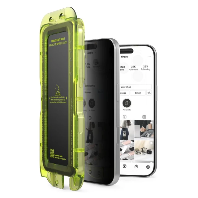 Захисне скло Ringke Easy Slide для iPhone 17 Pro Privacy (2 pack) (8800328811430)