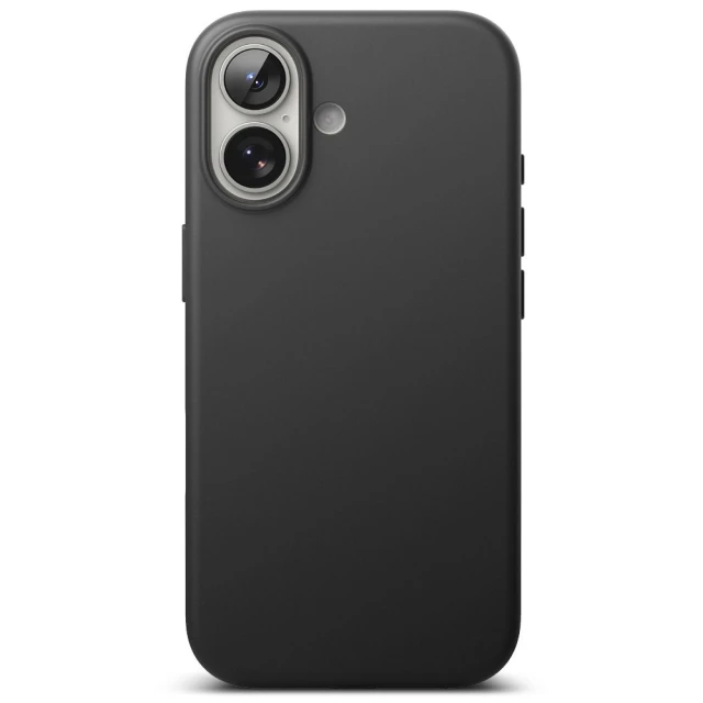 Чохол Ringke Silicone Magnetic для iPhone 17 Black with MagSafe (8800328811799)