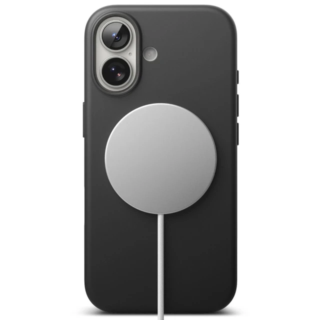 Чохол Ringke Silicone Magnetic для iPhone 17 Black with MagSafe (8800328811799)