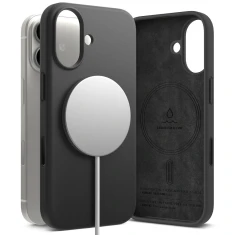 Чохол Ringke Silicone Magnetic для iPhone 17 Black with MagSafe (8800328811799)