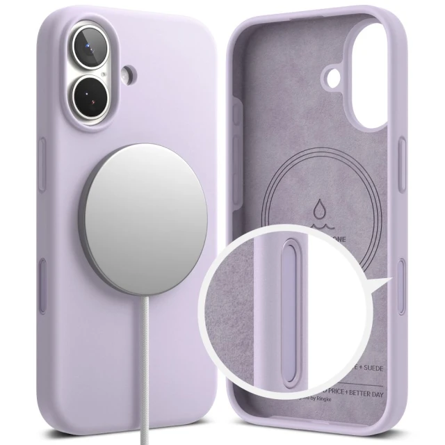 Чохол Ringke Silicone Magnetic для iPhone 17 Light Purple with MagSafe (8800328811850)