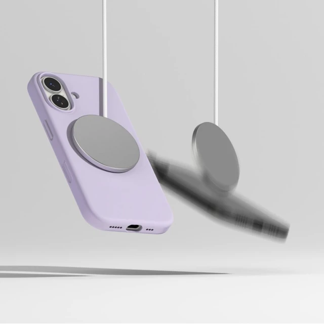 Чохол Ringke Silicone Magnetic для iPhone 17 Light Purple with MagSafe (8800328811850)