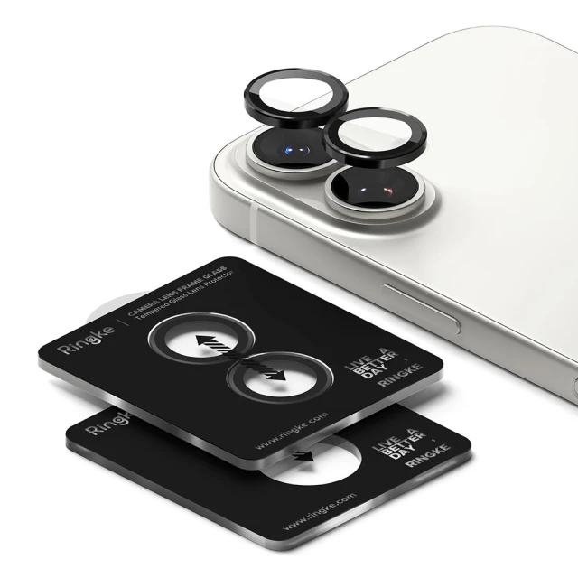 Захисне скло Ringke для камери iPhone 17 Camera Frame Protector Black (2 pack) (8800328811898)