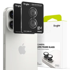 Защитное стекло Ringke для камери iPhone 17 Camera Frame Protector Black (2 pack) (8800328811898)
