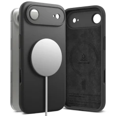 Чохол Ringke Silicone Magnetic для iPhone 17 Air Black with MagSafe (8800328812253)