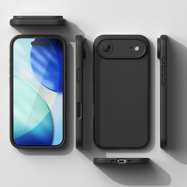 Чохол Ringke Silicone Magnetic для iPhone 17 Air Black with MagSafe (8800328812253)