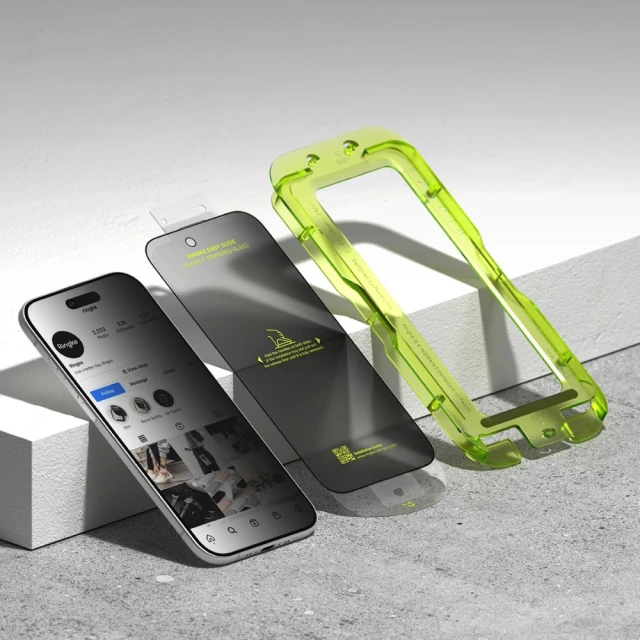 Защитное стекло Ringke Easy Slide для iPhone 17 Air Privacy (2 pack) (8800328812321)