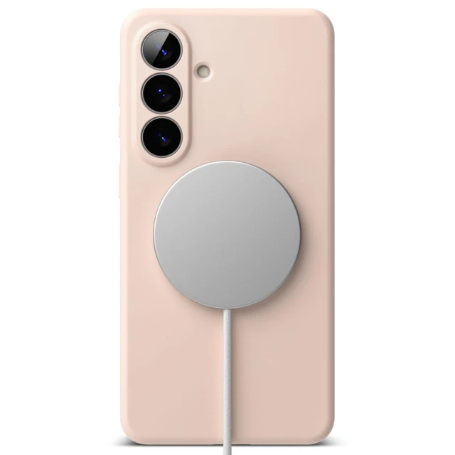 Чохол Ringke Silicone Magnetic для Samsung Galaxy S26 Plus Pink Sand with MagSafe (8800328815308)