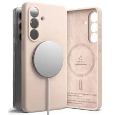 Чохол Ringke Silicone Magnetic для Samsung Galaxy S26 Plus Pink Sand with MagSafe (8800328815308)