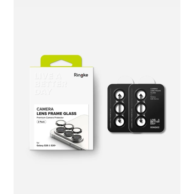Захисне скло для камери Ringke Camera Frame Protector для Samsung Galaxy S26 / S26 Plus Black (2 pack) (8800328815407)