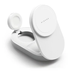 Бездротова зарядка Ringke QI2.2 25W 3in1 Magnetic MagSafe Folding Charger Білий with MagSafe (8800328816565)