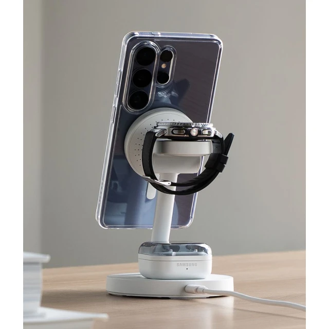 Бездротовий зарядний пристрій Ringke 3in1 Magnetic MagSafe Qi2.2 25W White (8800328816572)