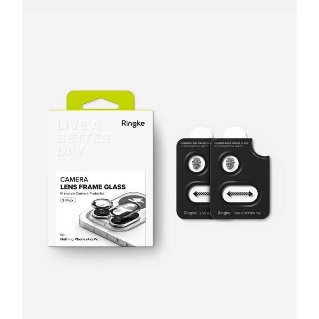 Захисне скло для камери Ringke Camera Frame Protector для Nothing Phone 4A Pro чорний (2 pack) (8800328819047)