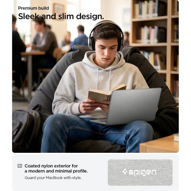 Чохол Spigen Urban Fit для MacBook Air 15 M2-M5 2023-2026 Grey (ACS10975)