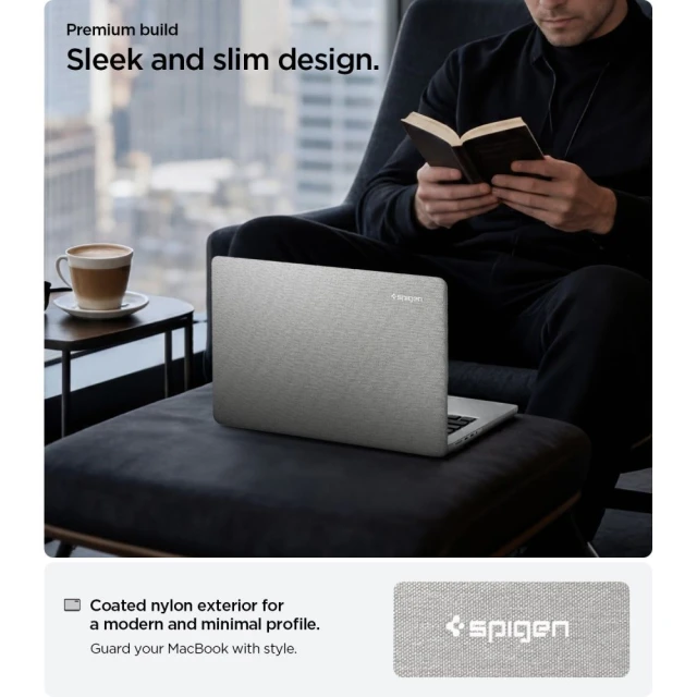 Чохол Spigen Urban Fit для MacBook Pro 14 M1-M5/M5 Pro/M5 Pro Max 2021-2026 Grey (ACS10976)