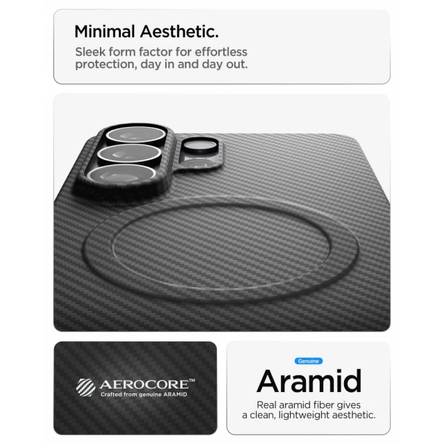Чохол Spigen AirSkin Aramid для Samsung Galaxy S26 Ultra Black with MagSafe (ACS11029)