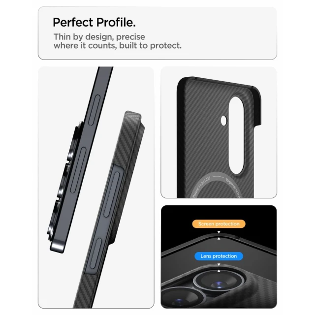 Чохол Spigen AirSkin Aramid Mag для Samsung Galaxy S26 Black with MagSafe (ACS11059)