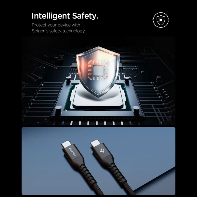 Кабель Spigen Essential Type-C 100W 100cm Black (ACA11103)