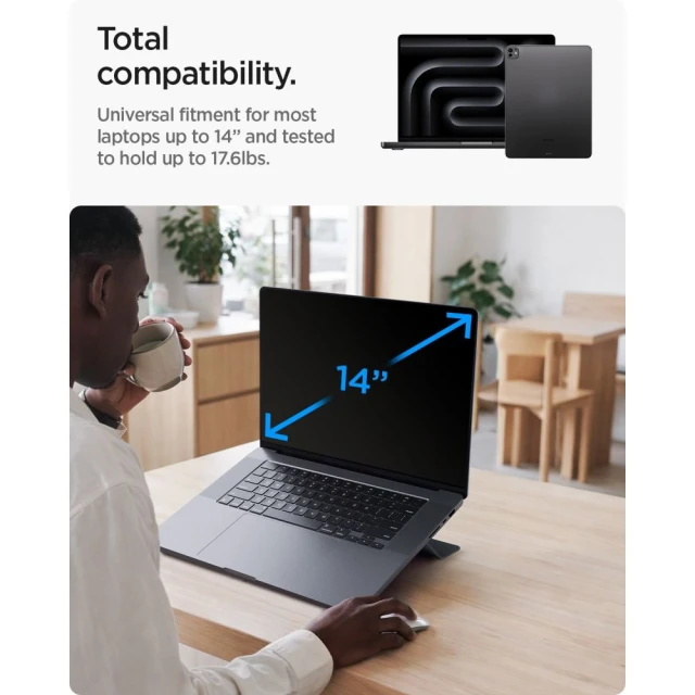 Підставка Spigen LD201-S6 SlimFold для ноутбука Space Grey (AMP11115)