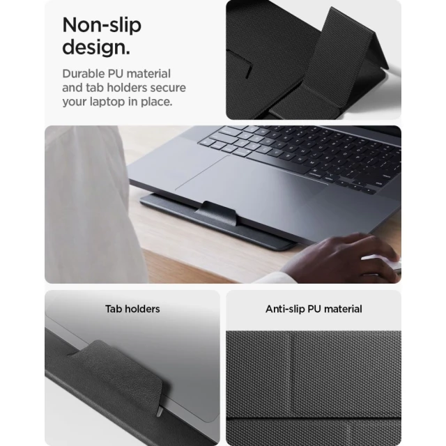 Підставка Spigen LD201-S8 SlimFold для ноутбука та планшета Space Grey (AMP11117)