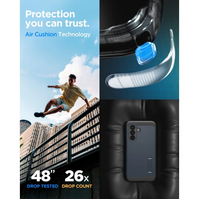 Чохол Spigen Tough Armor для Samsung Galaxy A57 5G Metal Slate (ACS11126)