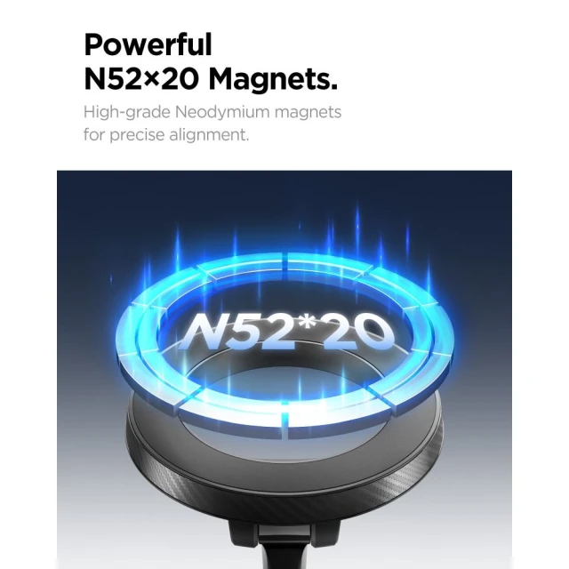 Автотримач Spigen MFT36 Vacuumlock Magnetic Dashboard Car Mount Black with MagSafe (ACP11172)
