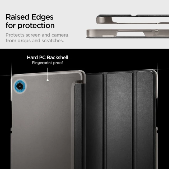 Чохол Spigen Smart Fold для Galaxy Tab A11 8.7 X133 / X135 Matte Black (ACS11175)