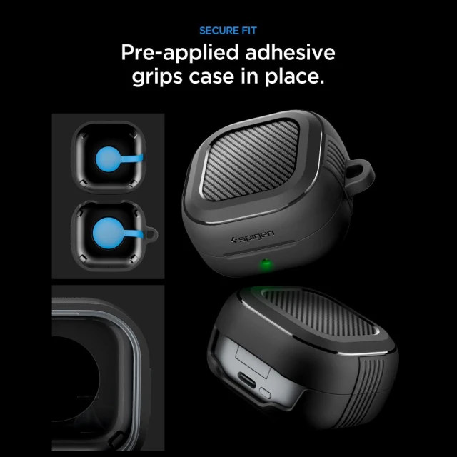 Чохол для навушників Spigen Rugged Armor для Samsung Galaxy Buds 4 / 4 Pro Matte Black (ACS11200)
