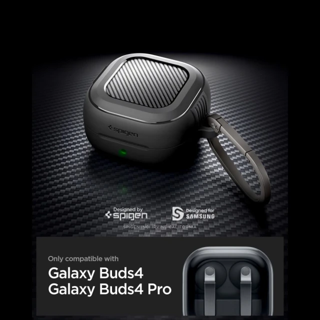 Чохол для навушників Spigen Rugged Armor для Samsung Galaxy Buds 4 / 4 Pro Matte Black (ACS11200)