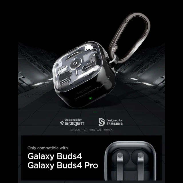 Чехол Spigen Ultra Hybrid для Samsung Galaxy Buds 4 / 4 Pro Zero One Black (ACS11201)